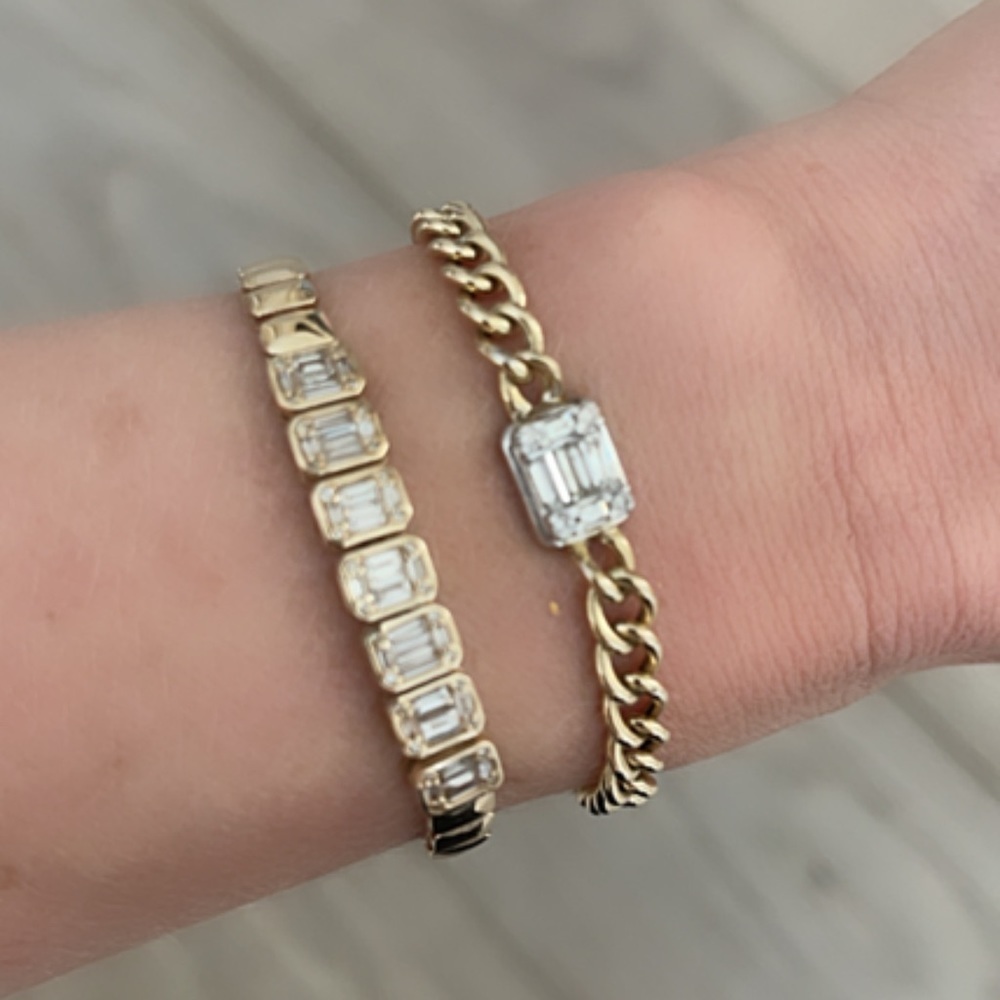 Cuban bracelet with diamonds💎